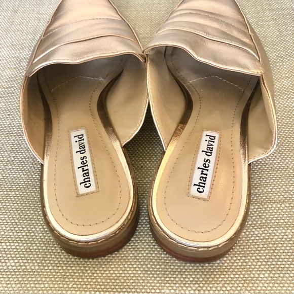 Charles David metalic rose gold pointed toe flats size 6.5 - Picture 6 of 9